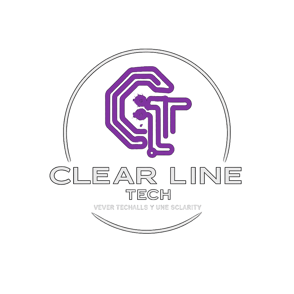 Clear Line Tech Neon Logo
